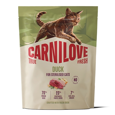 Carnilove True Fresh Kattfoder för steriliserade med Anka 400g